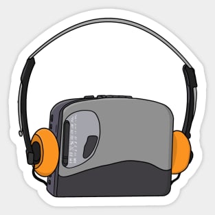 Cool Portable Cassette Audio Player Sticker